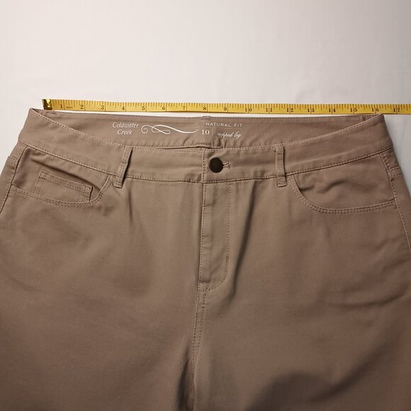 Coldwater Creek Cropped Leg Jeans Size 10 Natural Fit Mid Rise Straight Leg - Picture 6 of 9